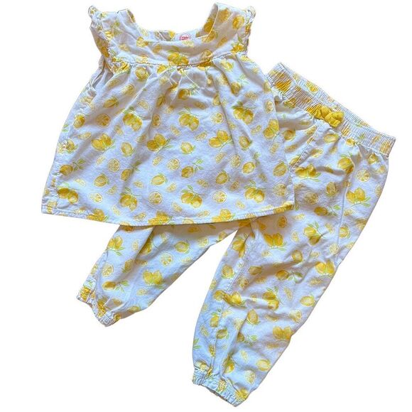 24 Months Baby Girls Outfit Lemon Print - Picture 1 of 5